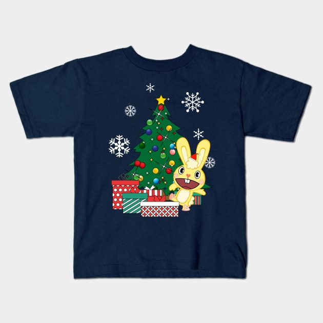 Cuddles Around The Christmas Tree Happy Tree Friends Kids T-Shirt by Nova5